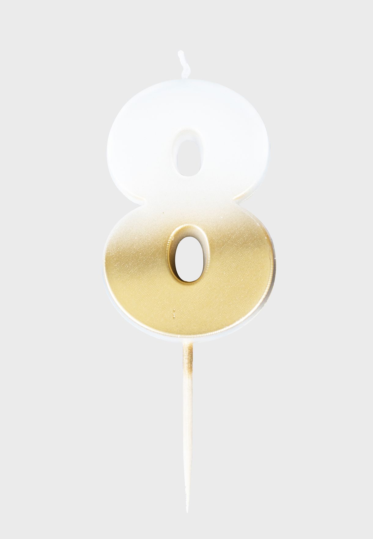 Gold Ombre Number Candle - 8