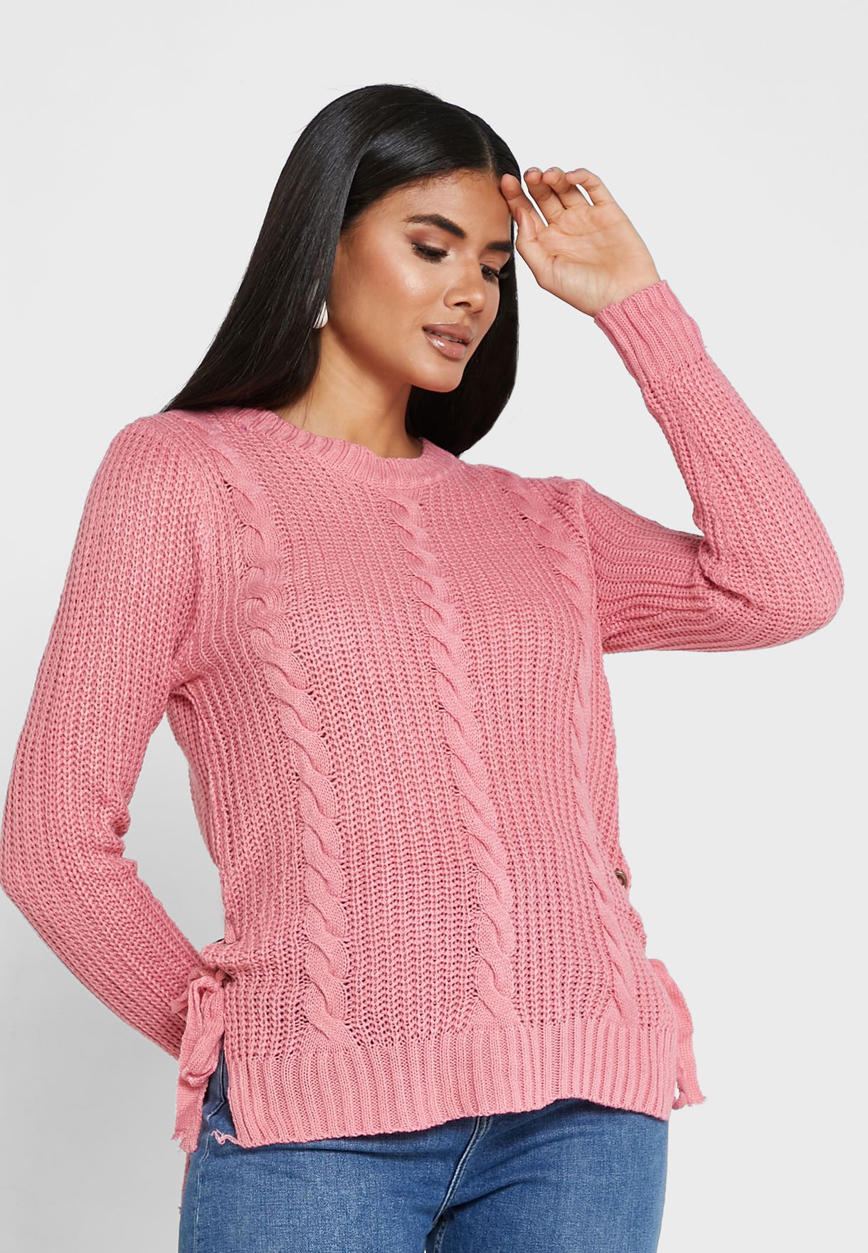 Solid Detailed Sweater