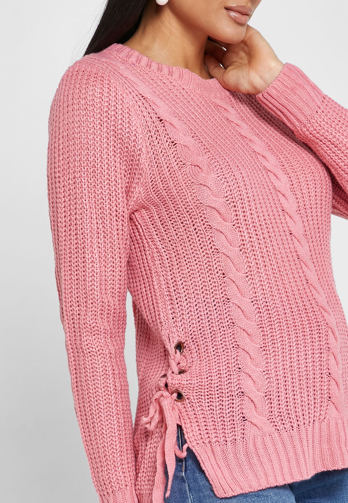 Solid Detailed Sweater