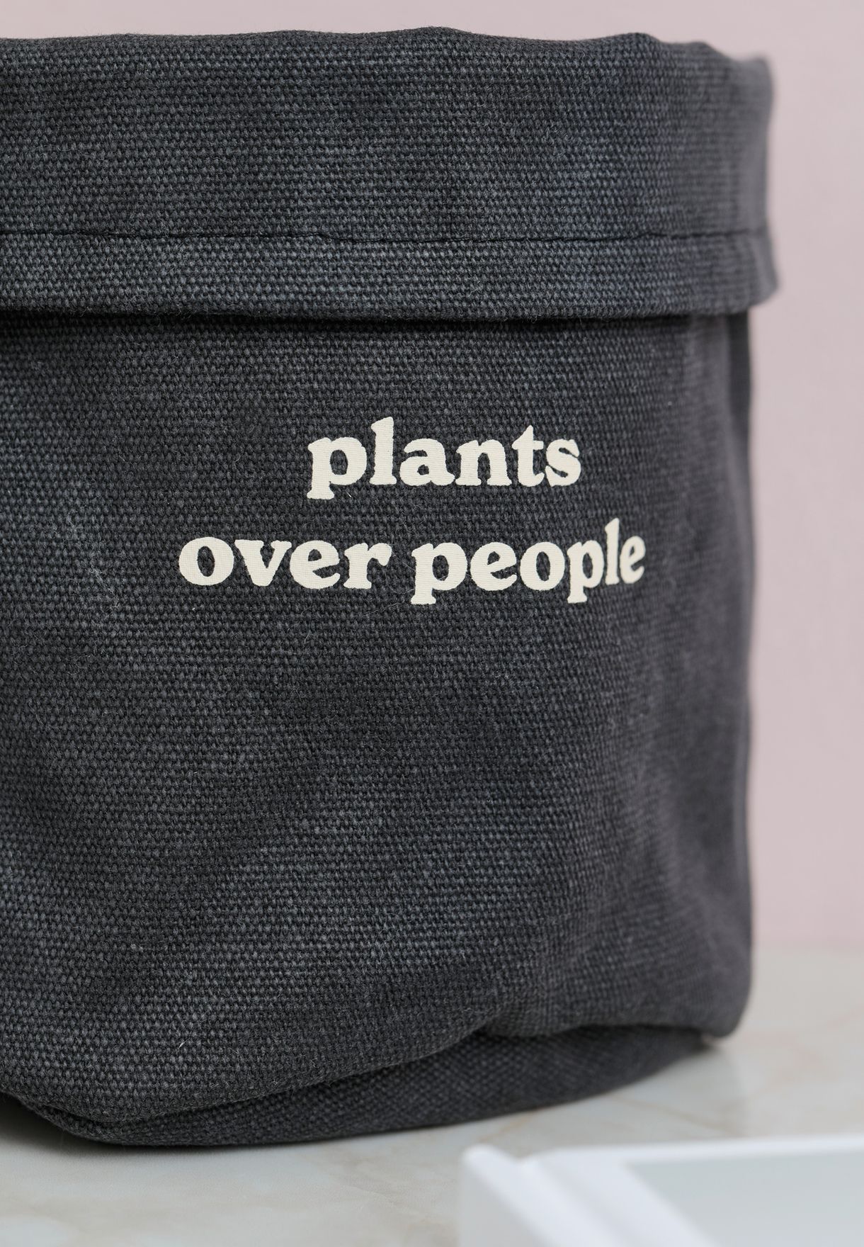 Plants Over People Cool Canvas Planter