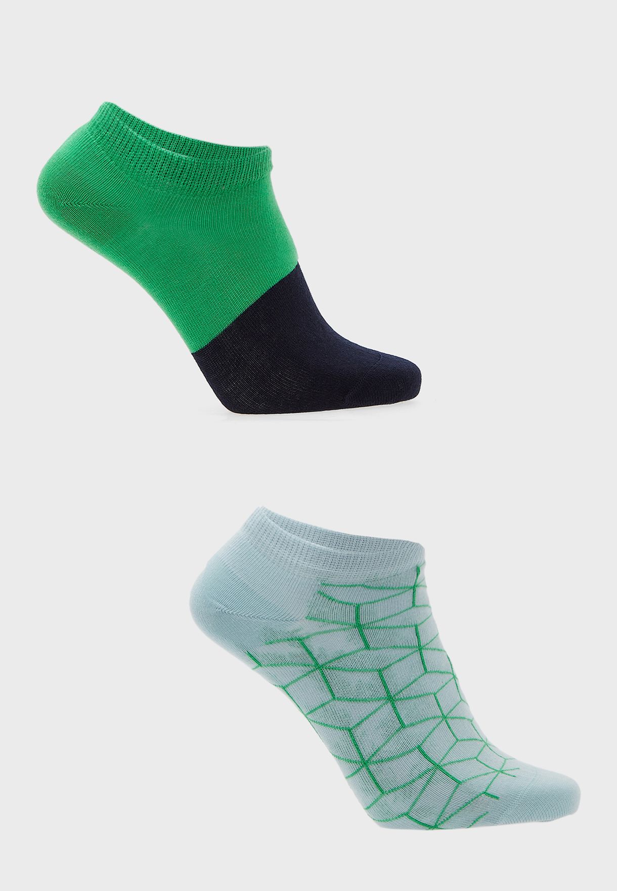 2 Pack Filled Optic Ankle Socks
