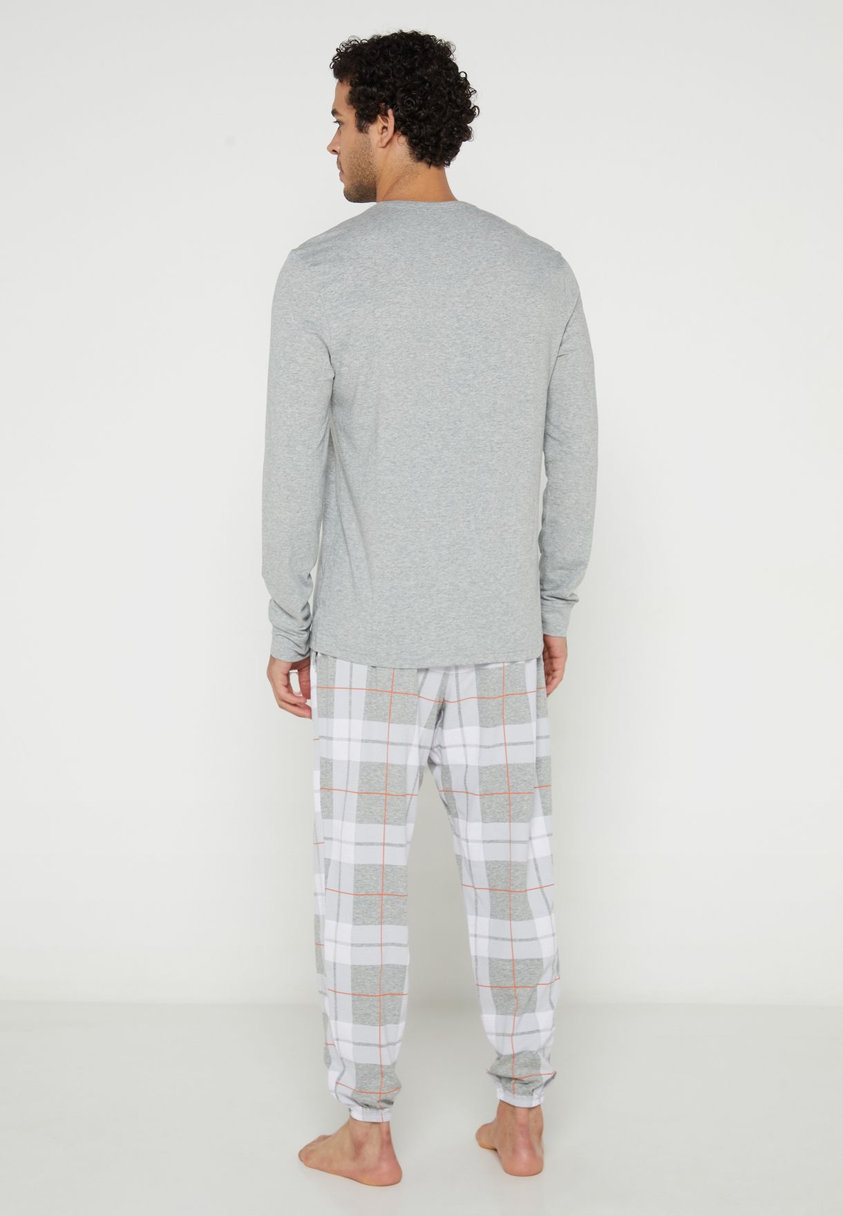 Checked T-Shirt + Pyjama Set