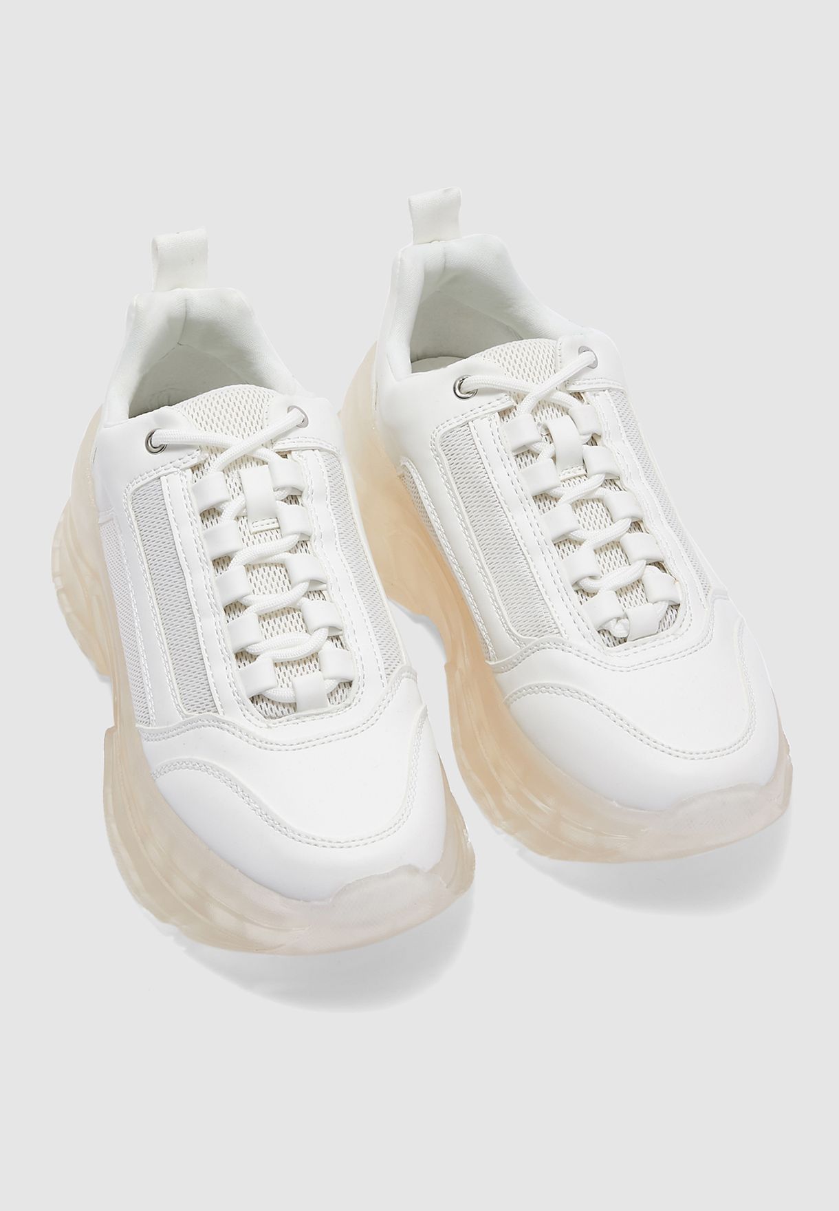 Celina Transparent Sneaker - White 