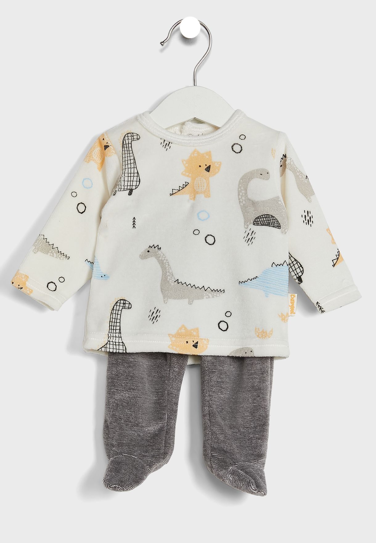 Infant Printed T-Shirt & Footed Sweatpants Set