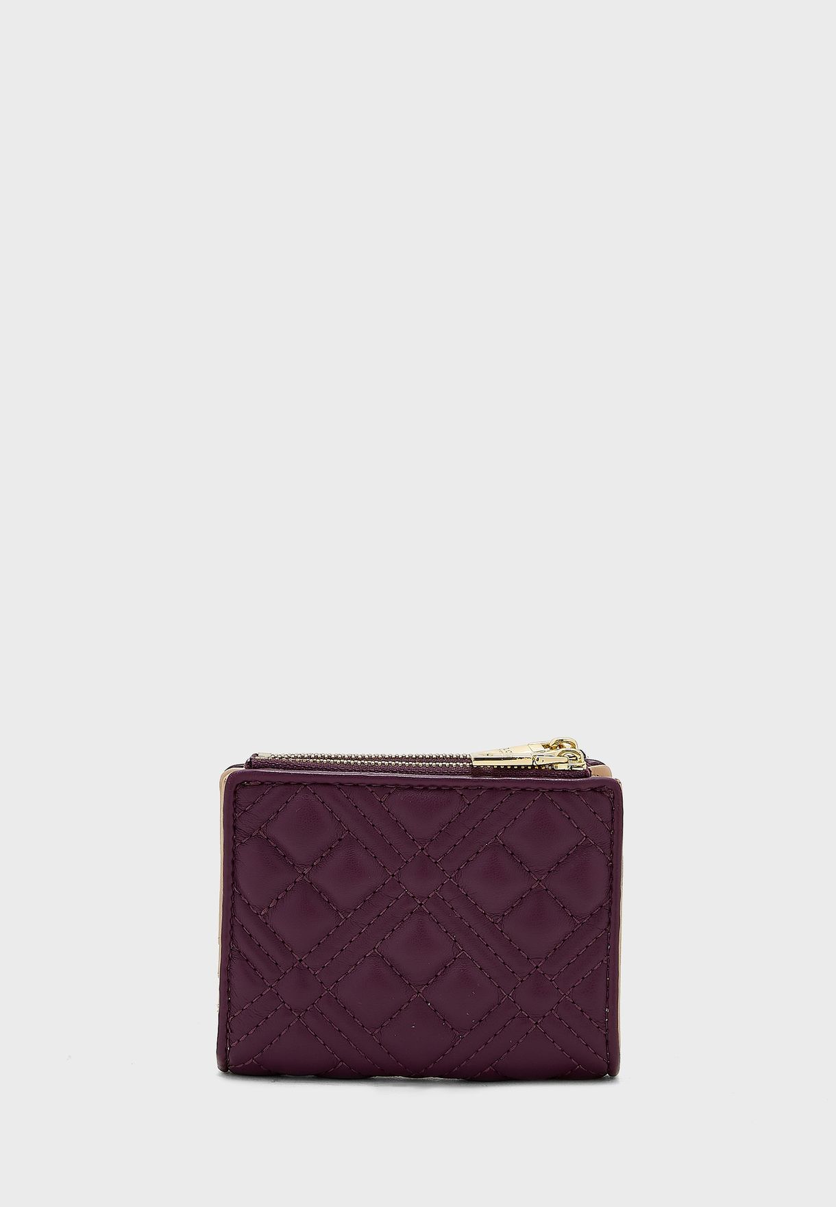 Quilted Snap Closure Wallet