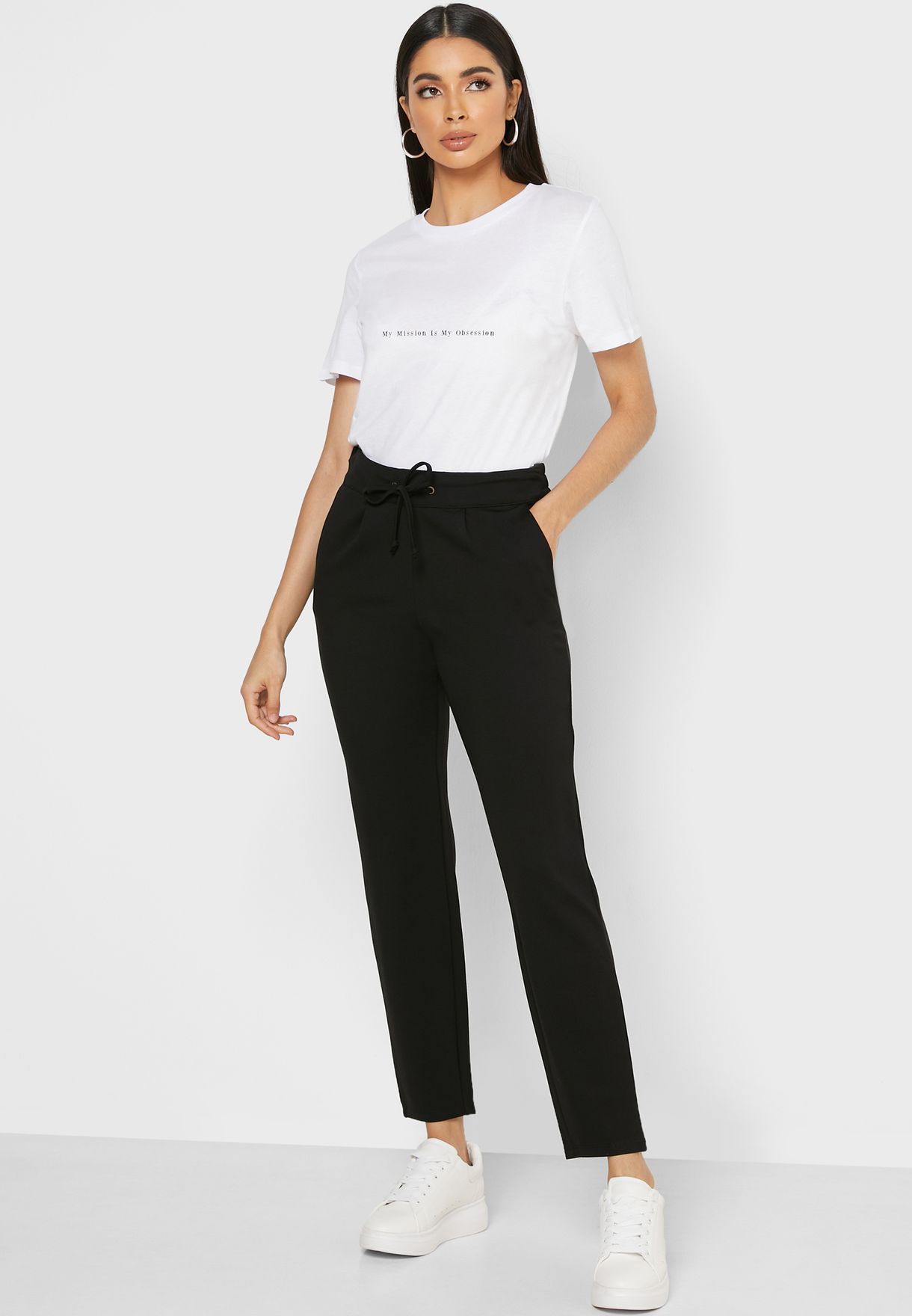 black tie waist jeans