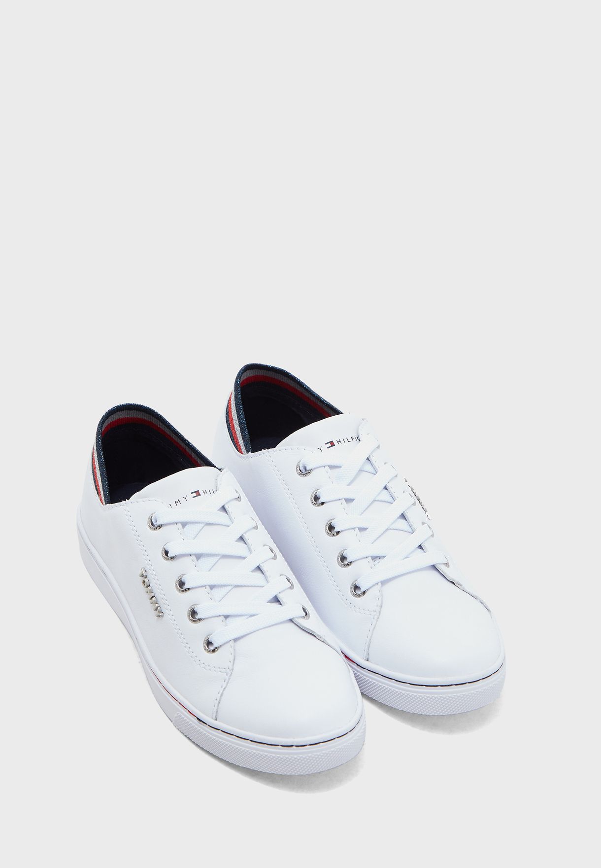 lightweight stripes knit sneaker fm0fm02689 white ybs