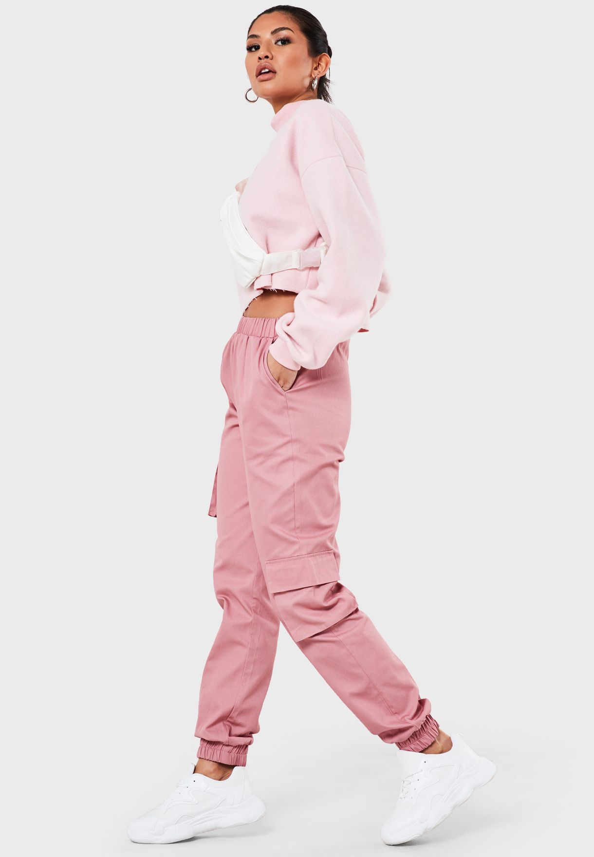 missguided pink cargo pants