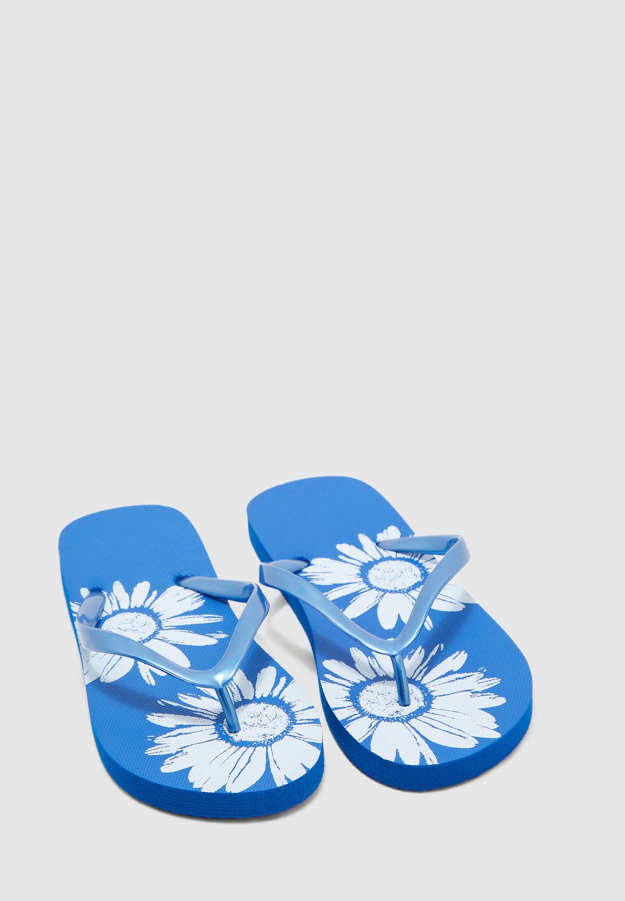 flip flops with sunflower logo