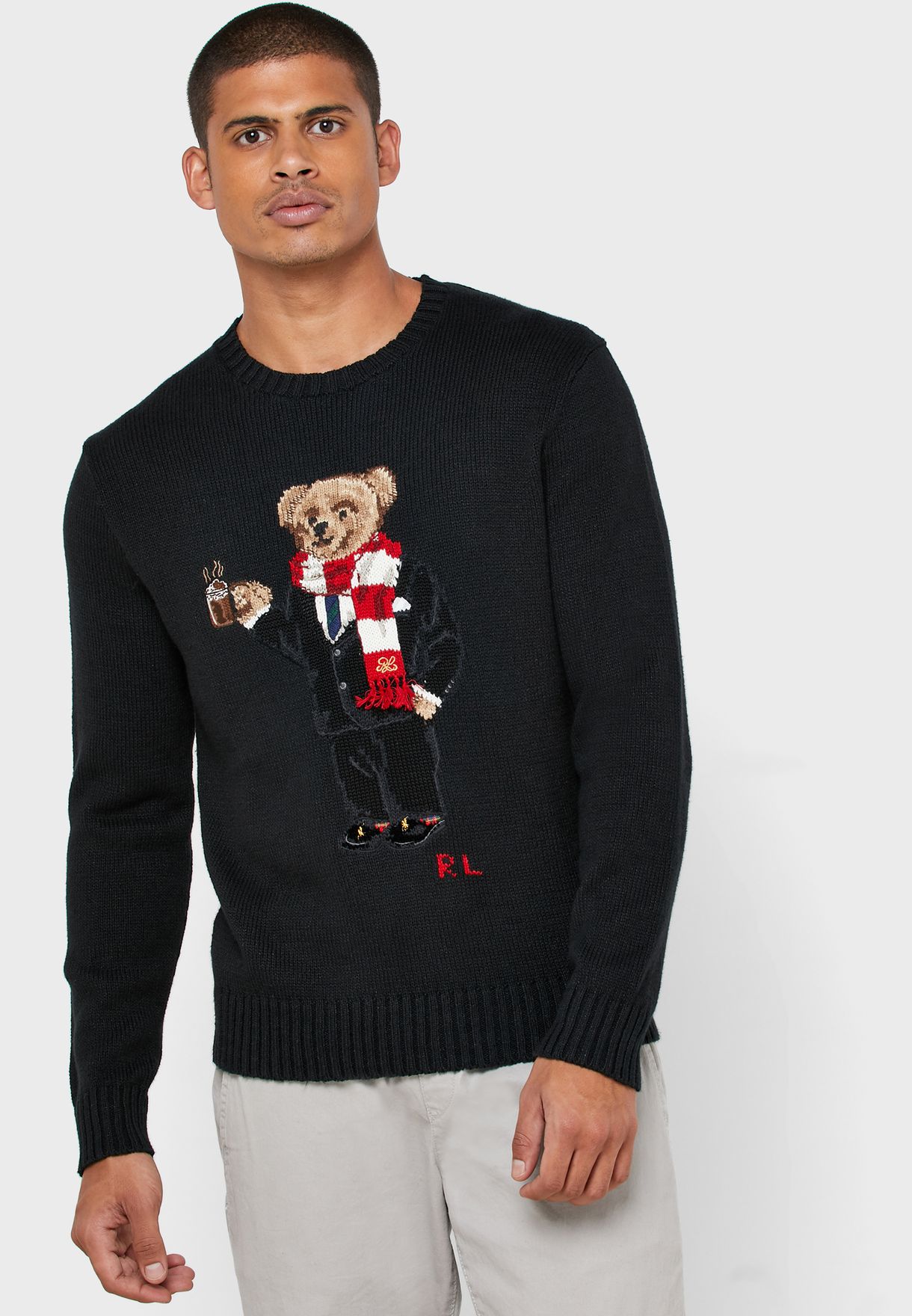 ralph lauren bear sweater