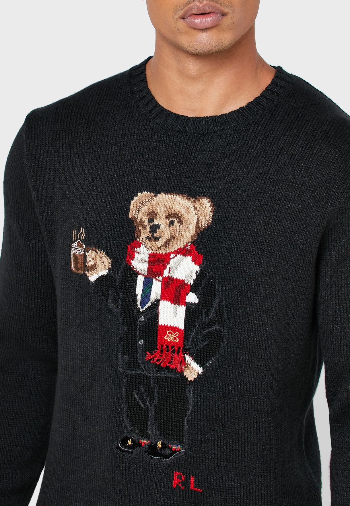 Buy Polo Ralph Lauren black Cocoa Bear Sweater for Men in MENA, Worldwide