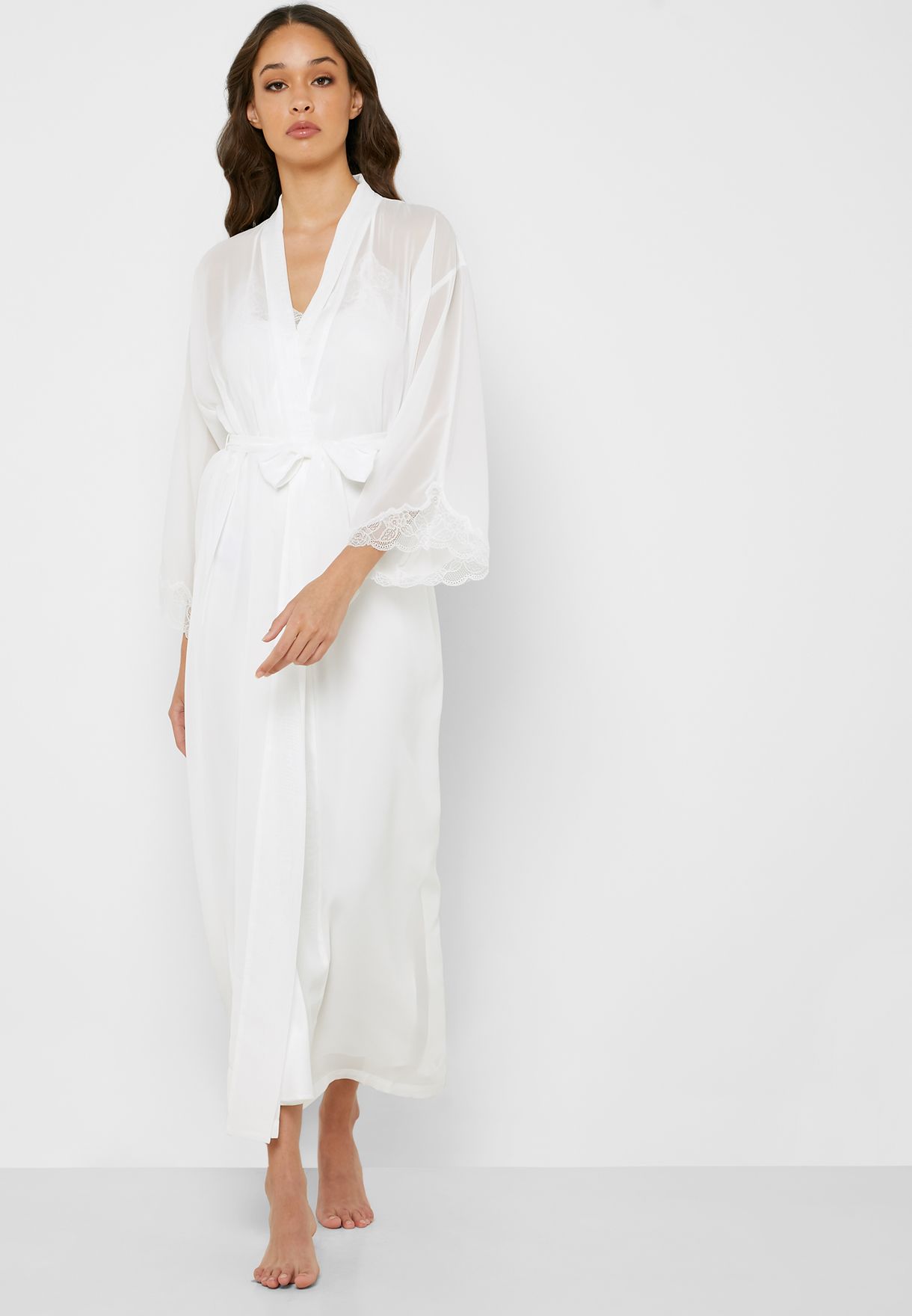 Buy Boux Avenue white Maxi Robe for ...