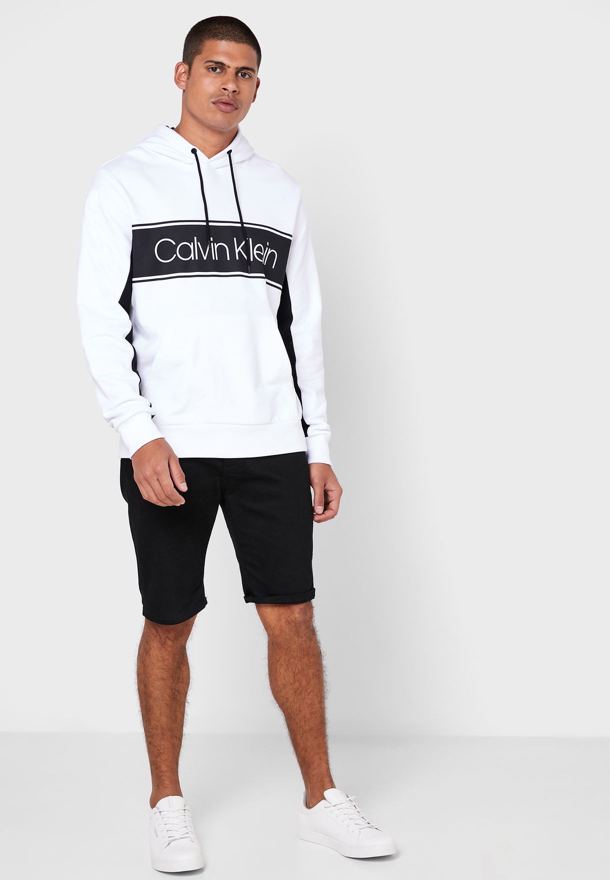 calvin klein color block hoodie