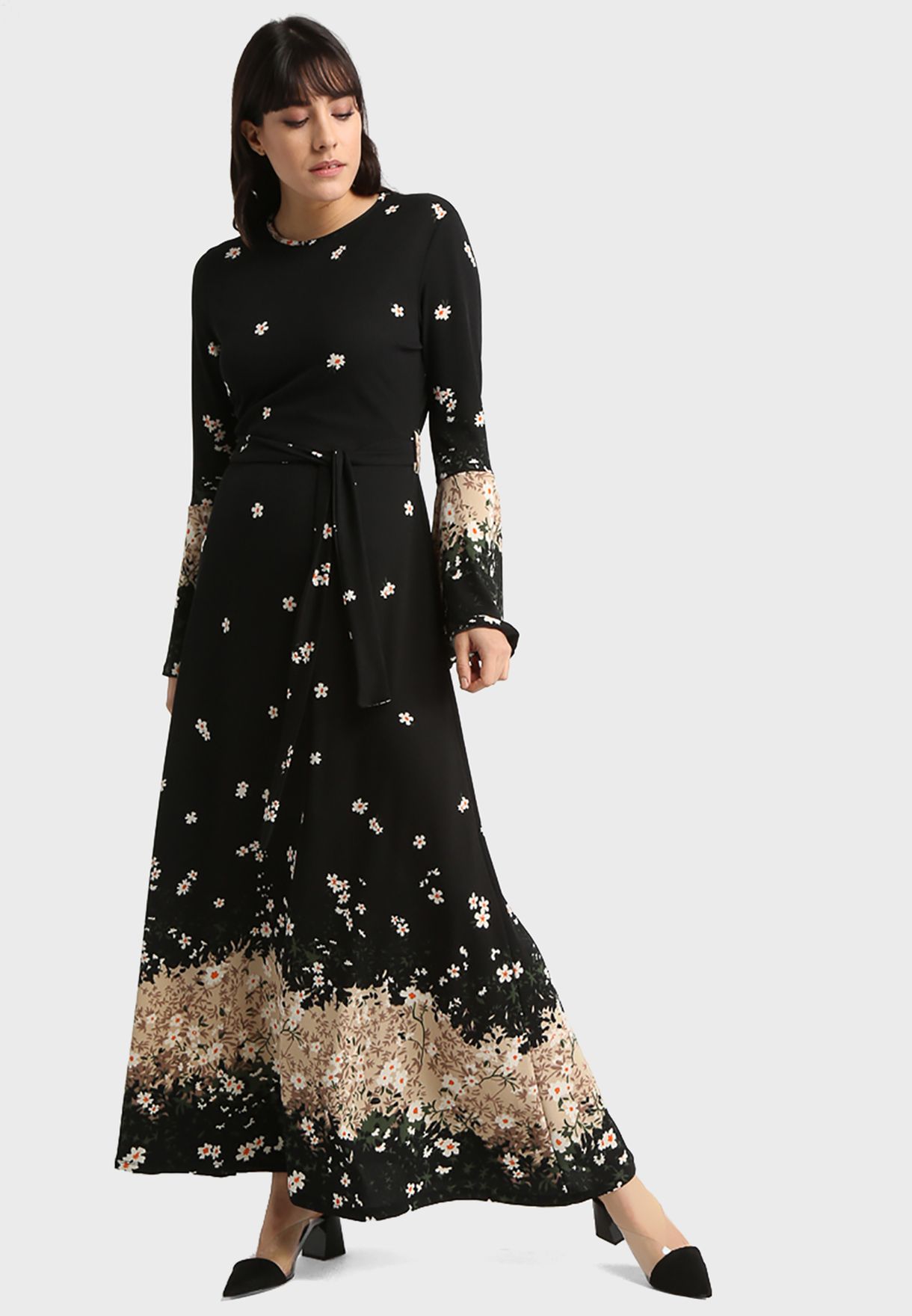 Buy Tavin By Modanisa prints Floral Print Dress for Women in MENA ...