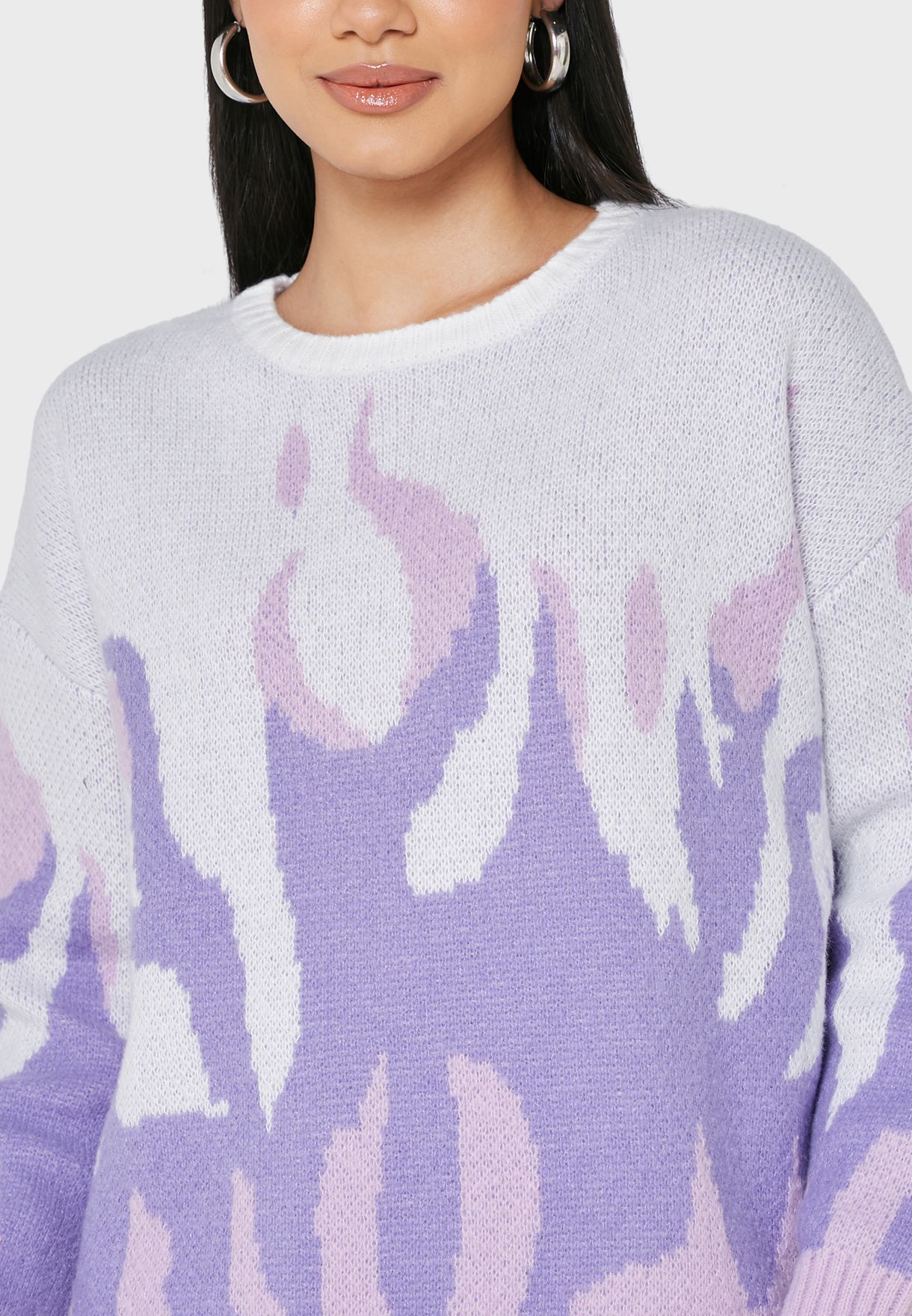 Flame Print Sweater
