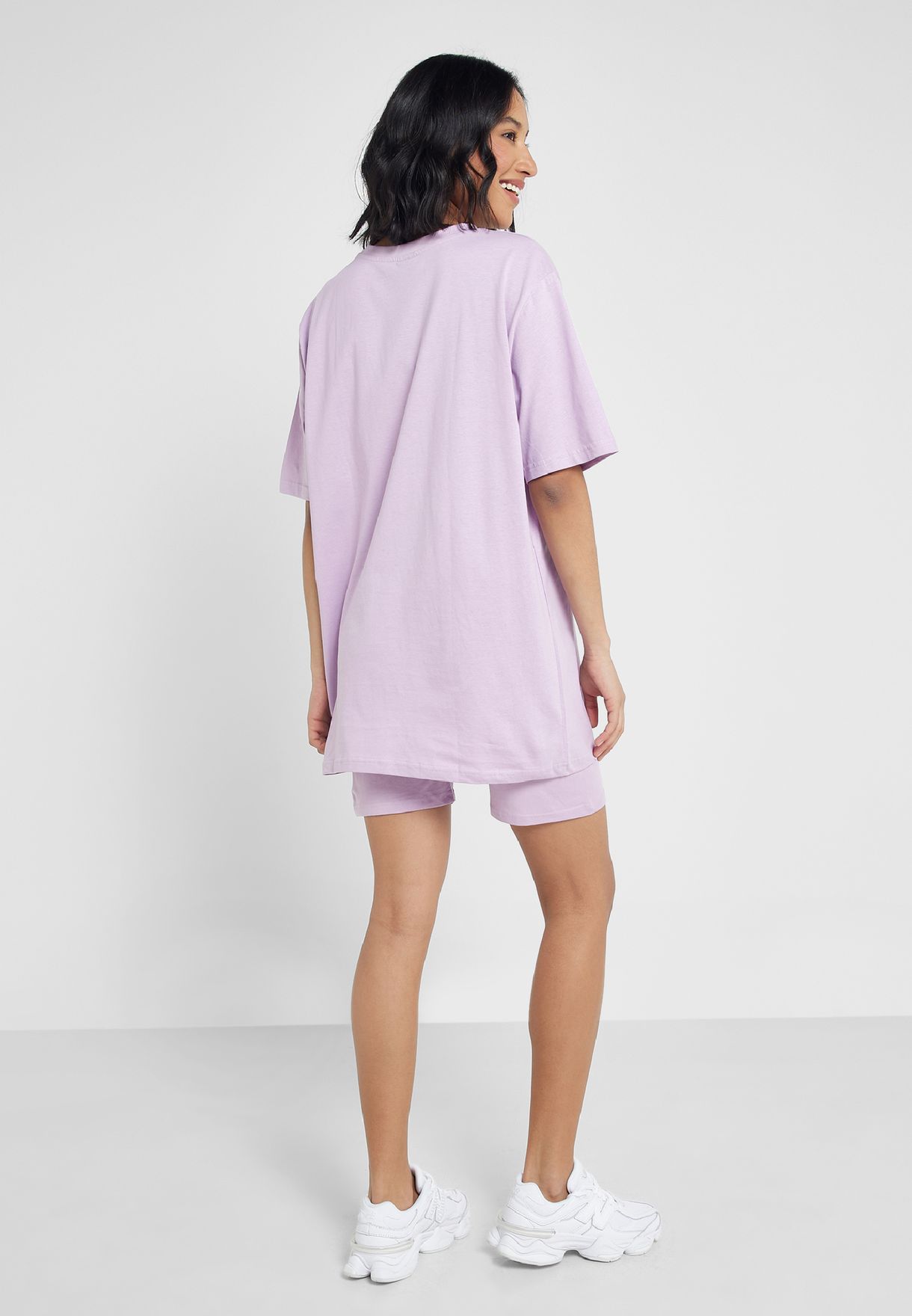 Oversized T-Shirt Cycling Shorts Set