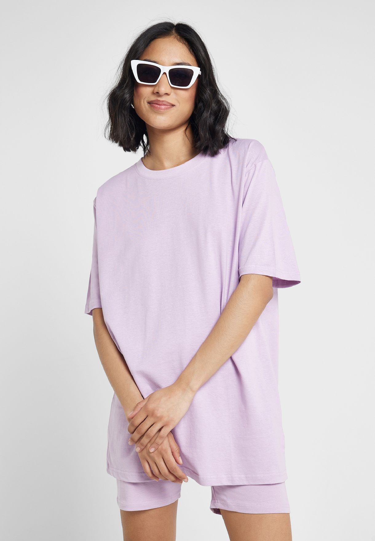 Oversized T-Shirt Cycling Shorts Set