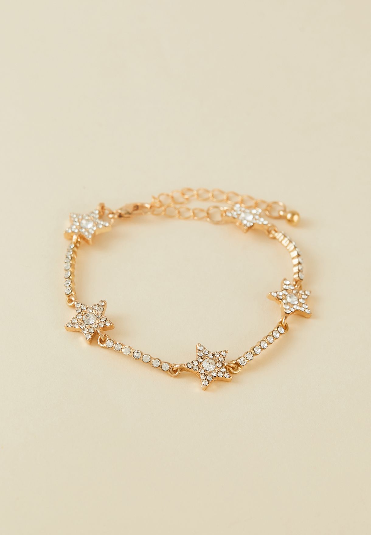 Pack Of 4 Diamante Star Bracelets 