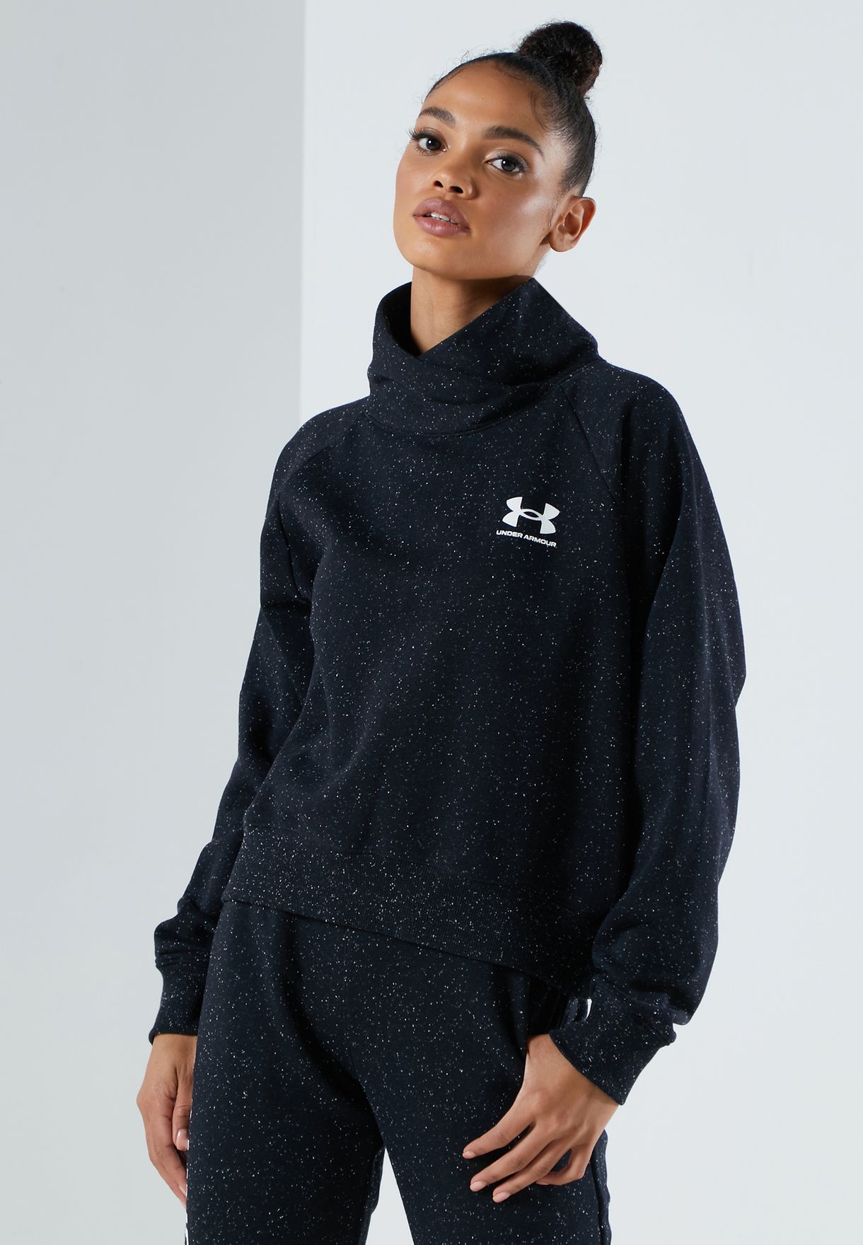 under armour women's rival fleece wrap neck pullover sweatshirt