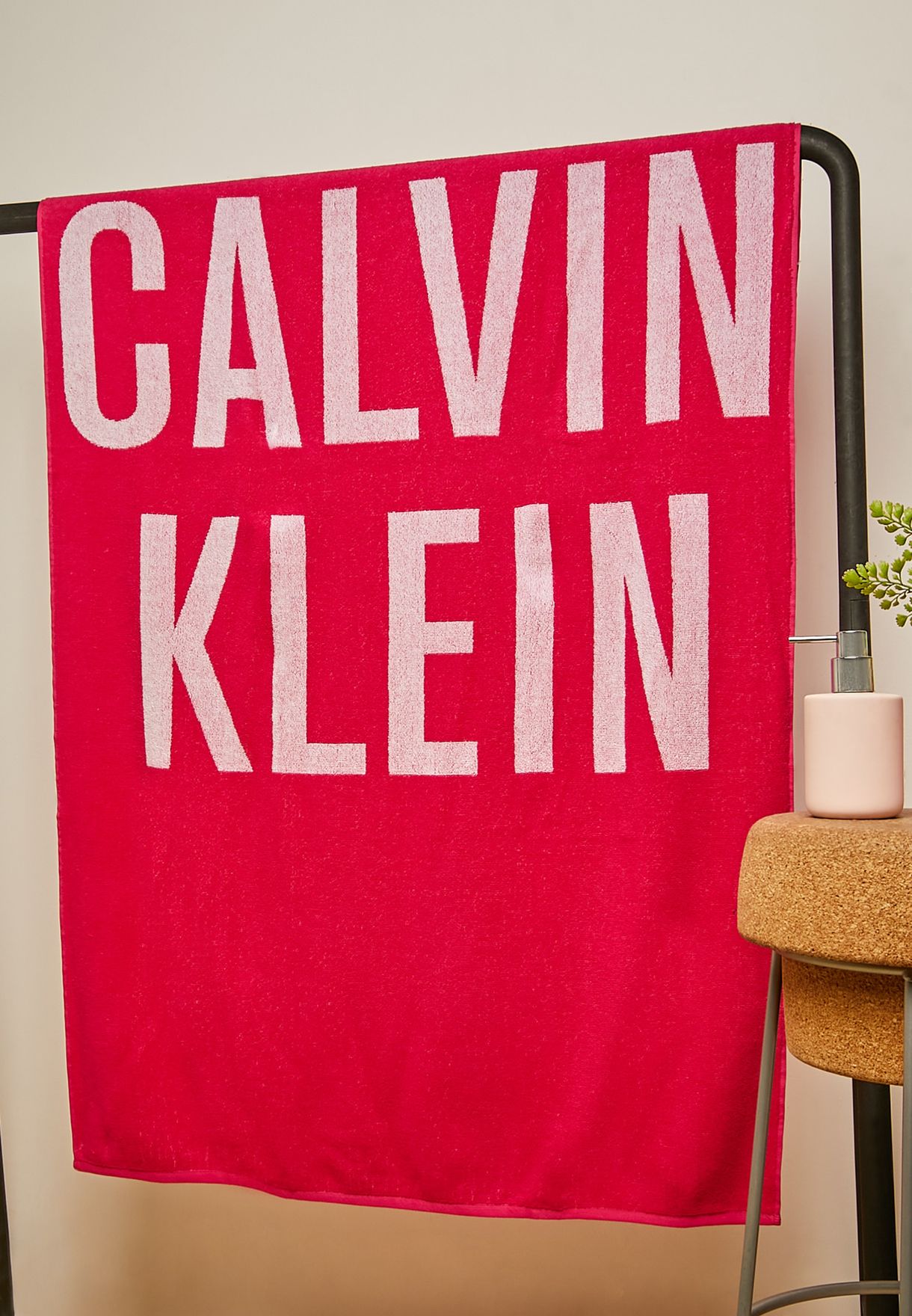 Calvin Klein Logo Beach Towel