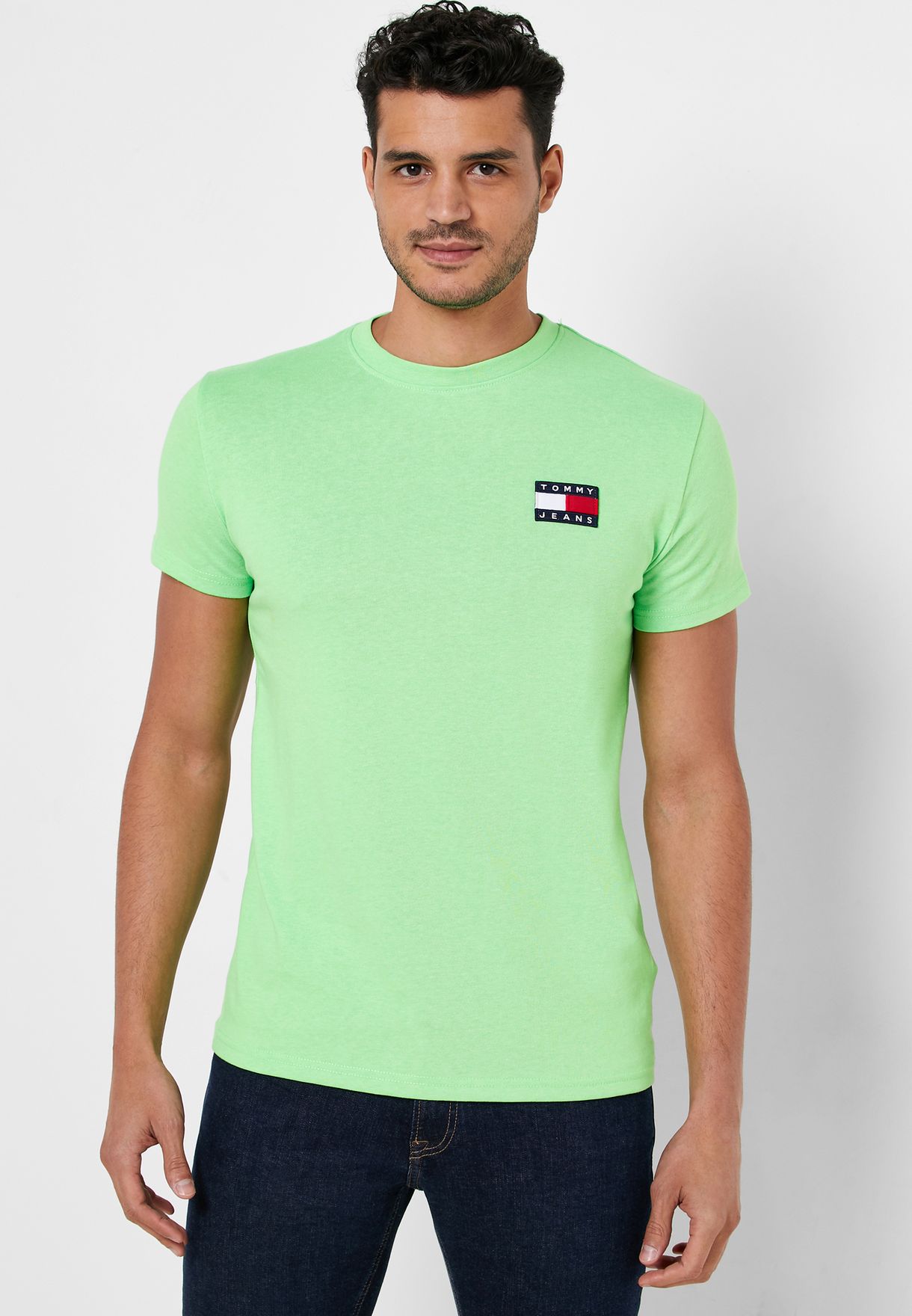 tommy jeans green t shirt