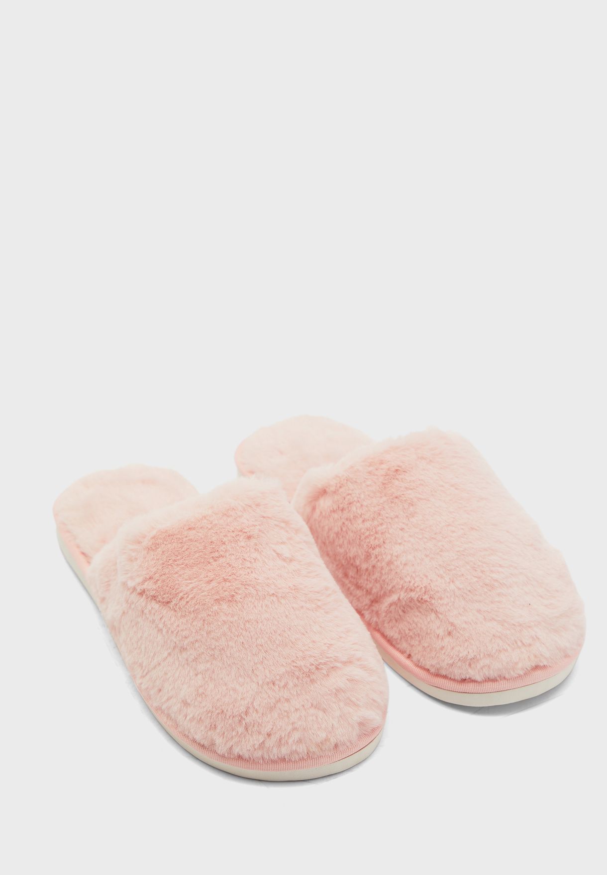 ginger fur slippers