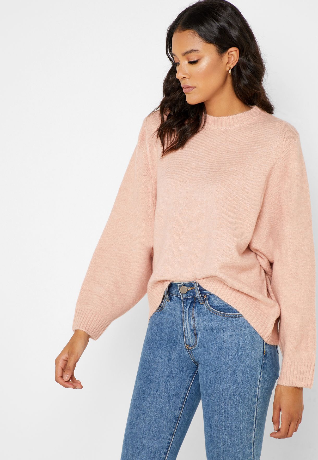 crew neck oversized sweater