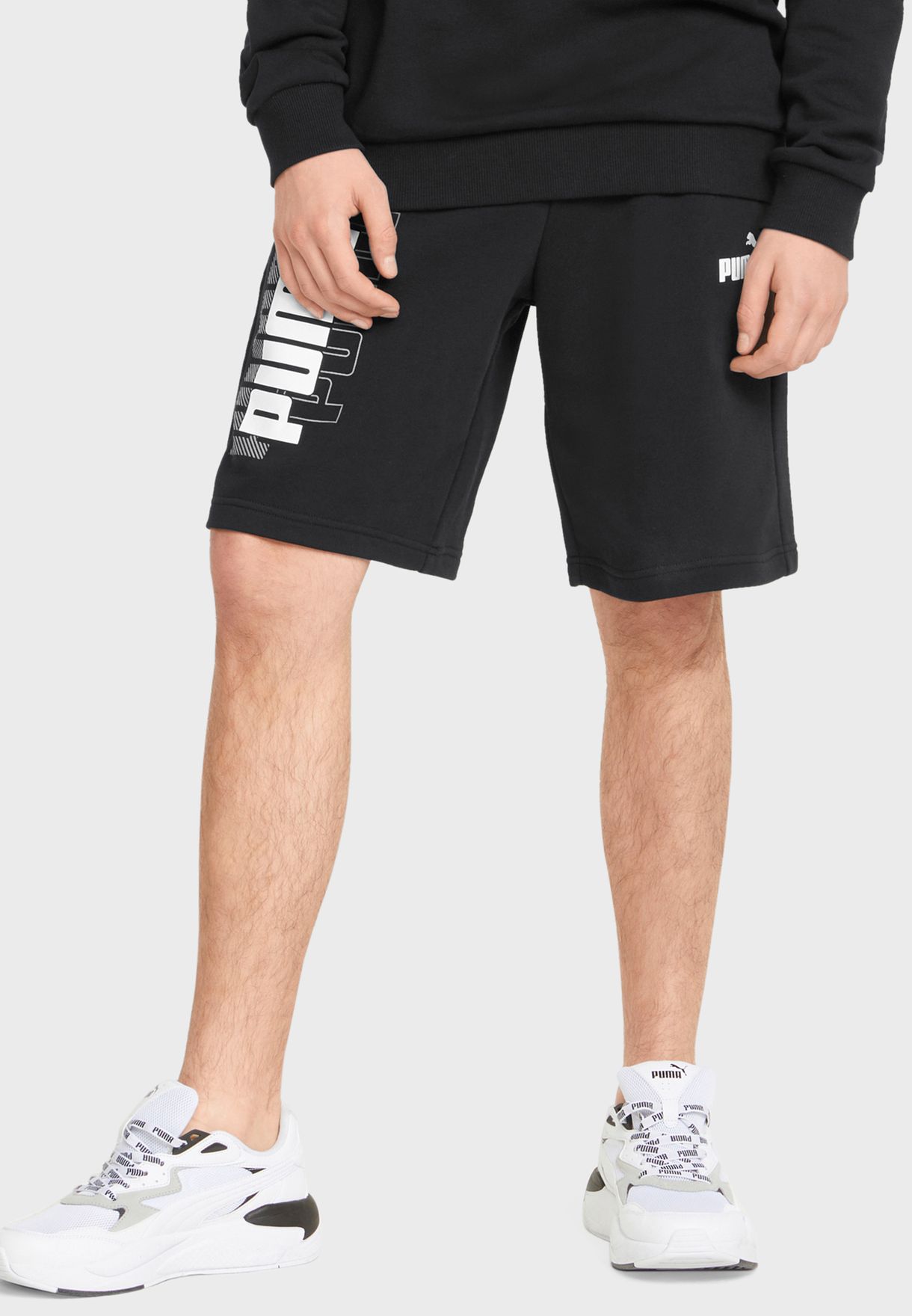 puma logo shorts