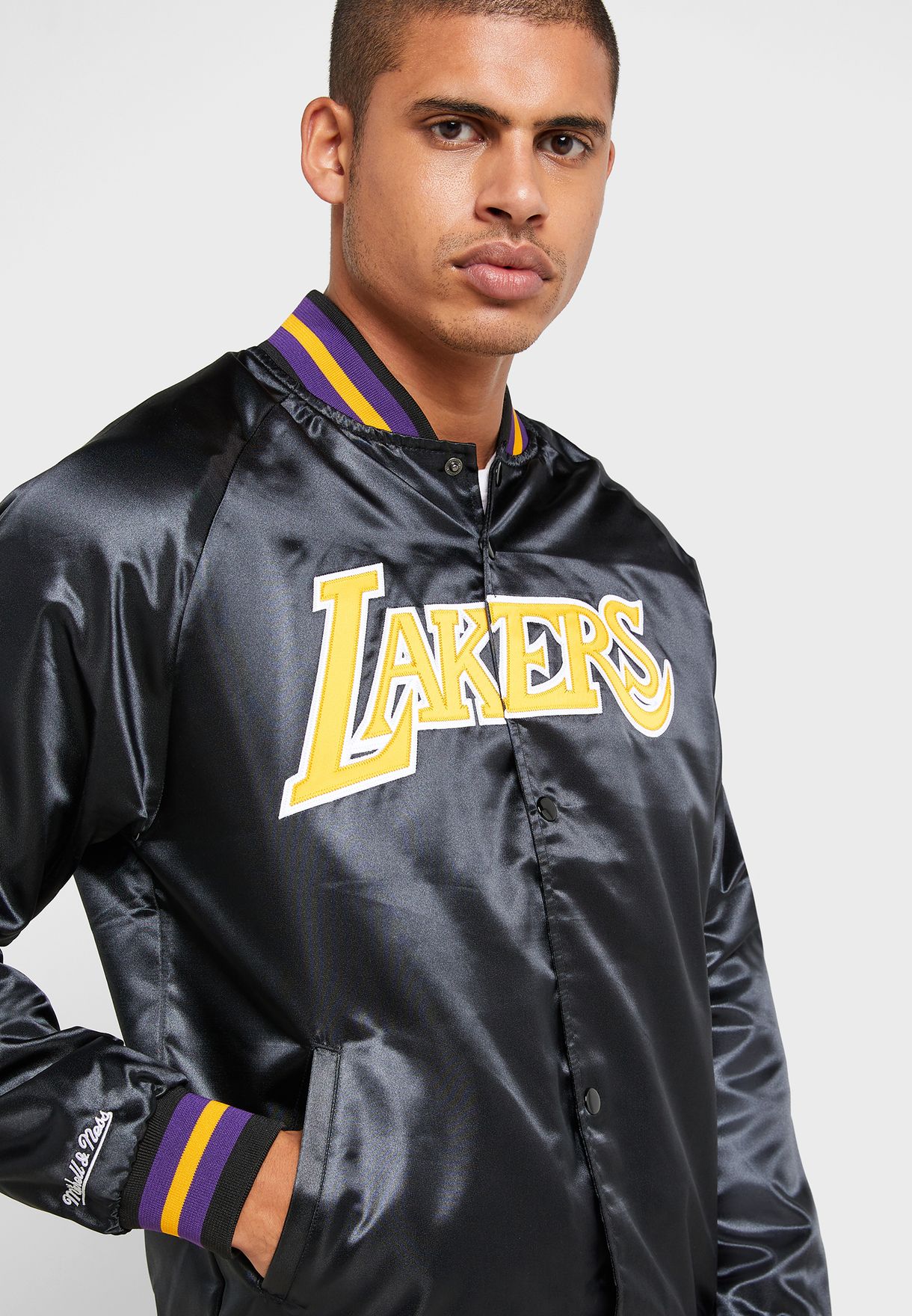 Buy Mitchell Ness black LA Lakers Jacket for Men in MENA, Worldwide