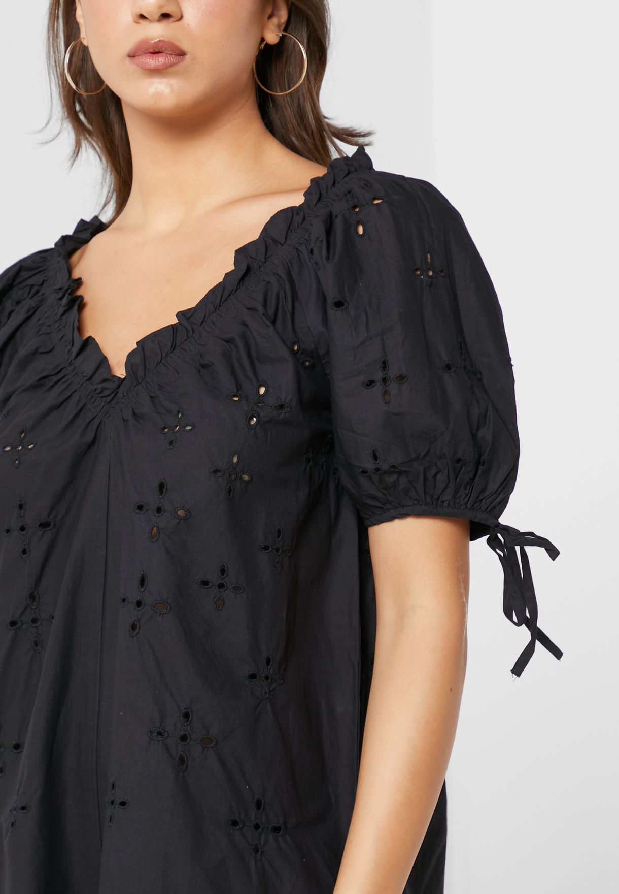 Full Sleeve V Neck Playsuit
