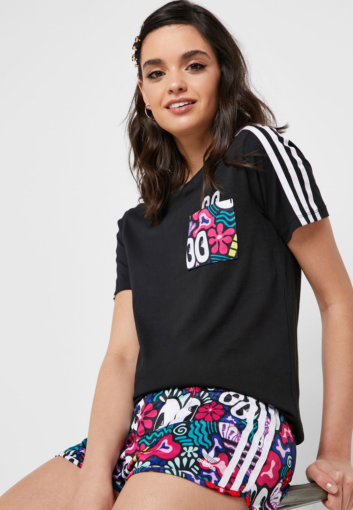 Buy adidas Originals black Trefoil T-Shirt for Women in MENA, Worldwide |  DV2657