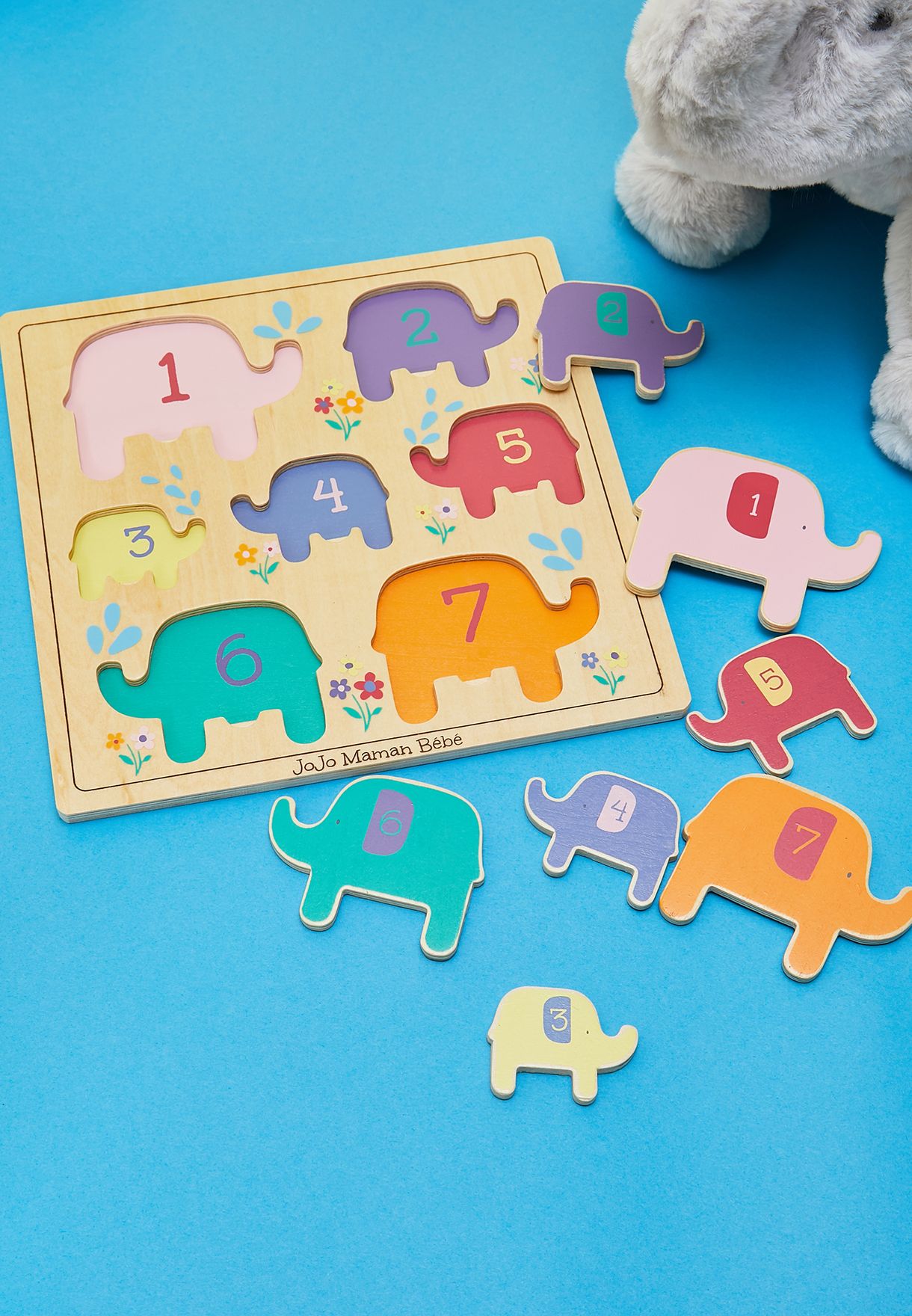 Buy Jojo Maman Bebe Multicolor Elephant Shape Puzzle For Kids In Mena Worldwide D97