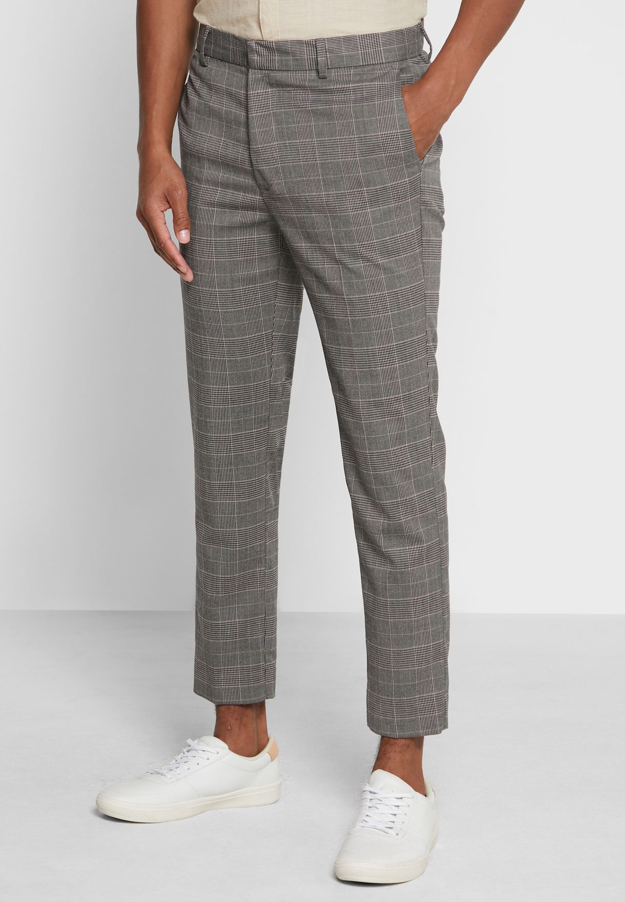 Checked Cropped Trouser