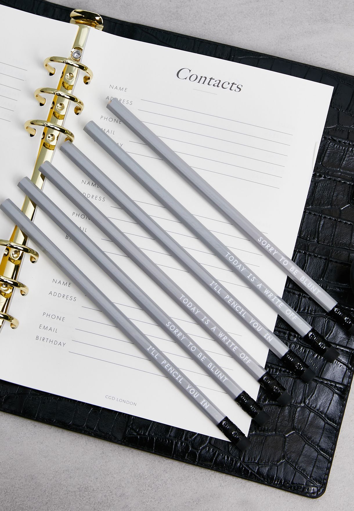 Set Of 6 Write To The Point Pencils