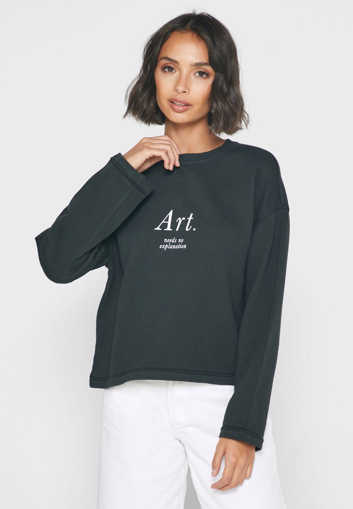 mango black sweatshirt