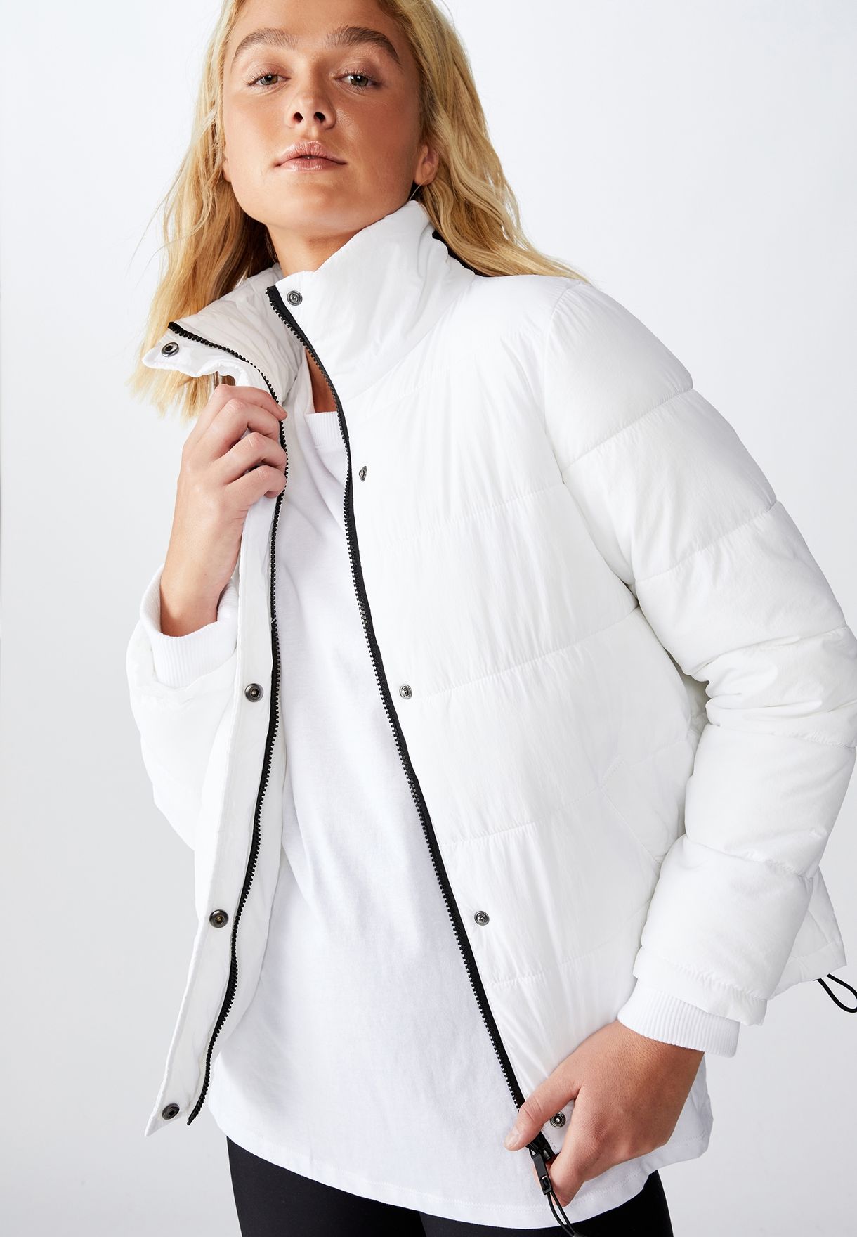 cotton on mother puffer white