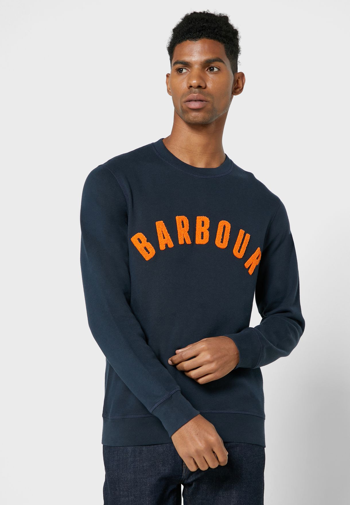 barbour prep logo crew neck sweater