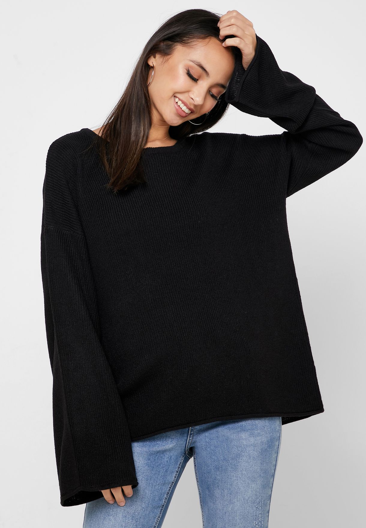 flare sleeve sweater