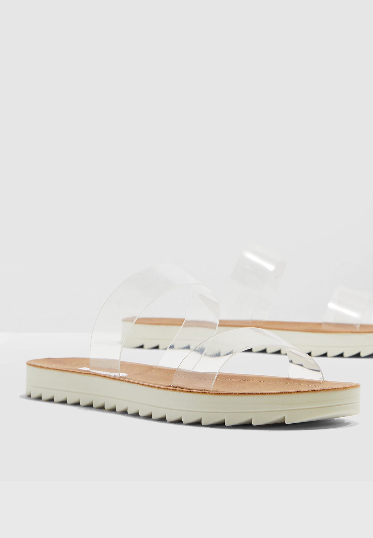 steve madden bev sandal clear