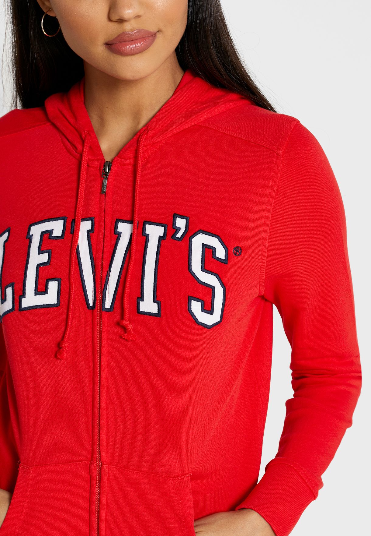 Buy Levis red Full Zip Logo Hoodie for Women in MENA, Worldwide