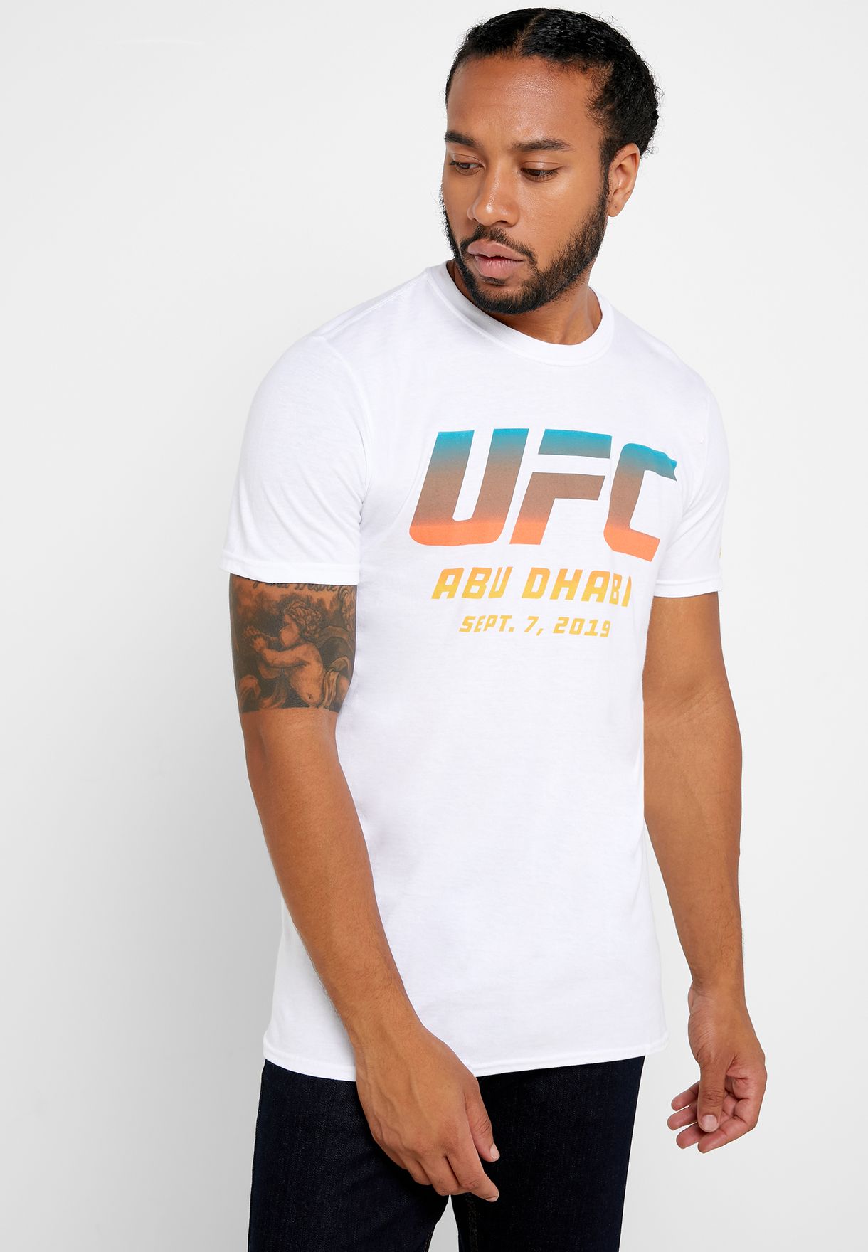 t shirt ufc reebok orange