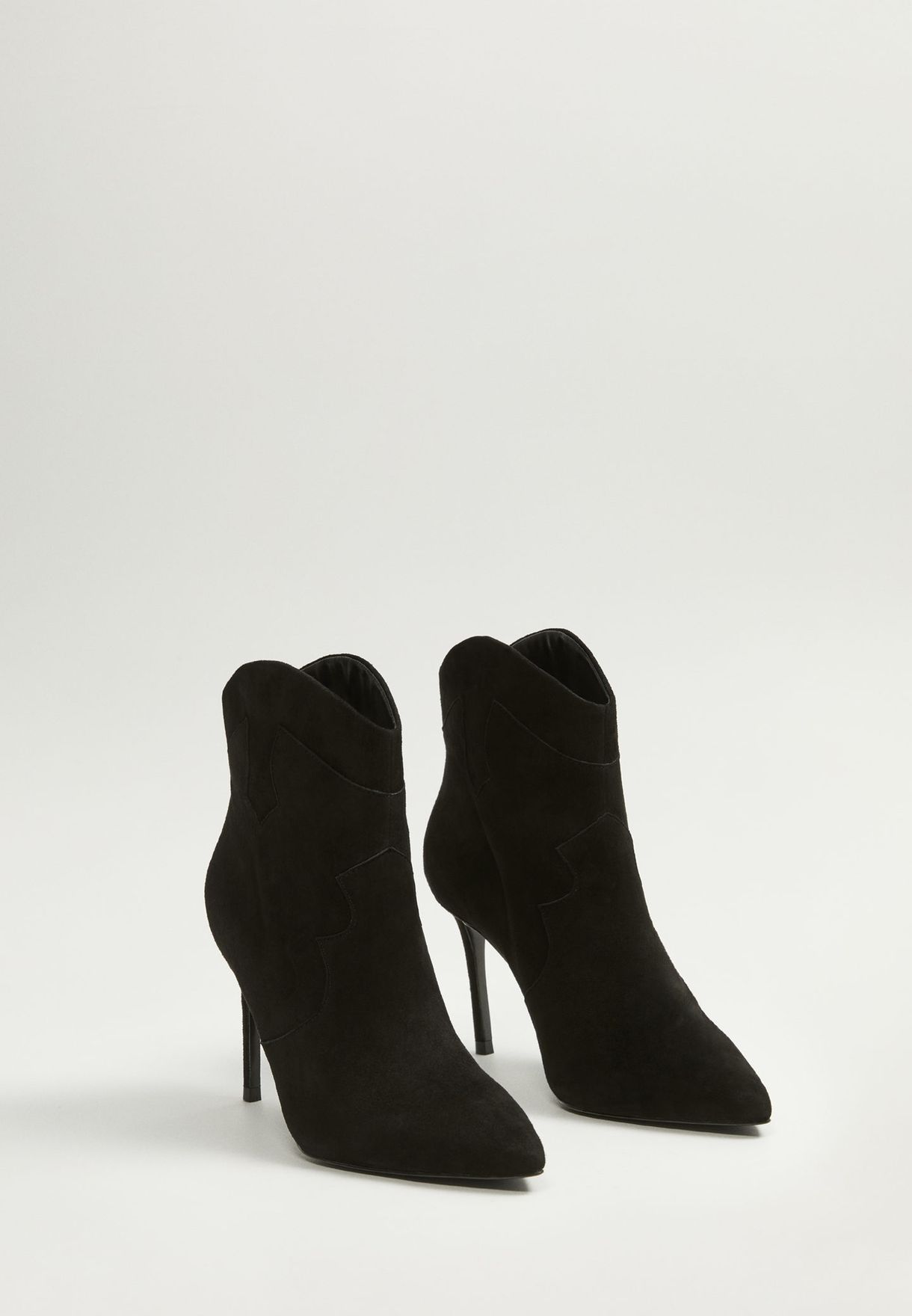 mango black ankle boots