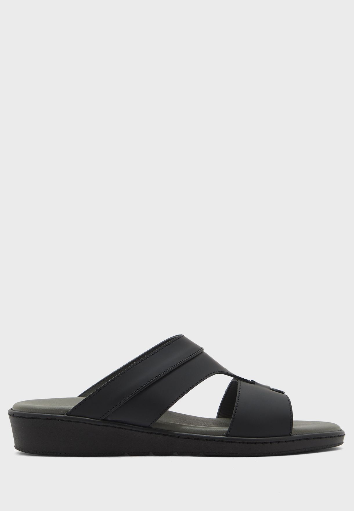 Buy Comfort Plus black Leather Arabic Sandals for Men in Dubai, Abu Dhabi