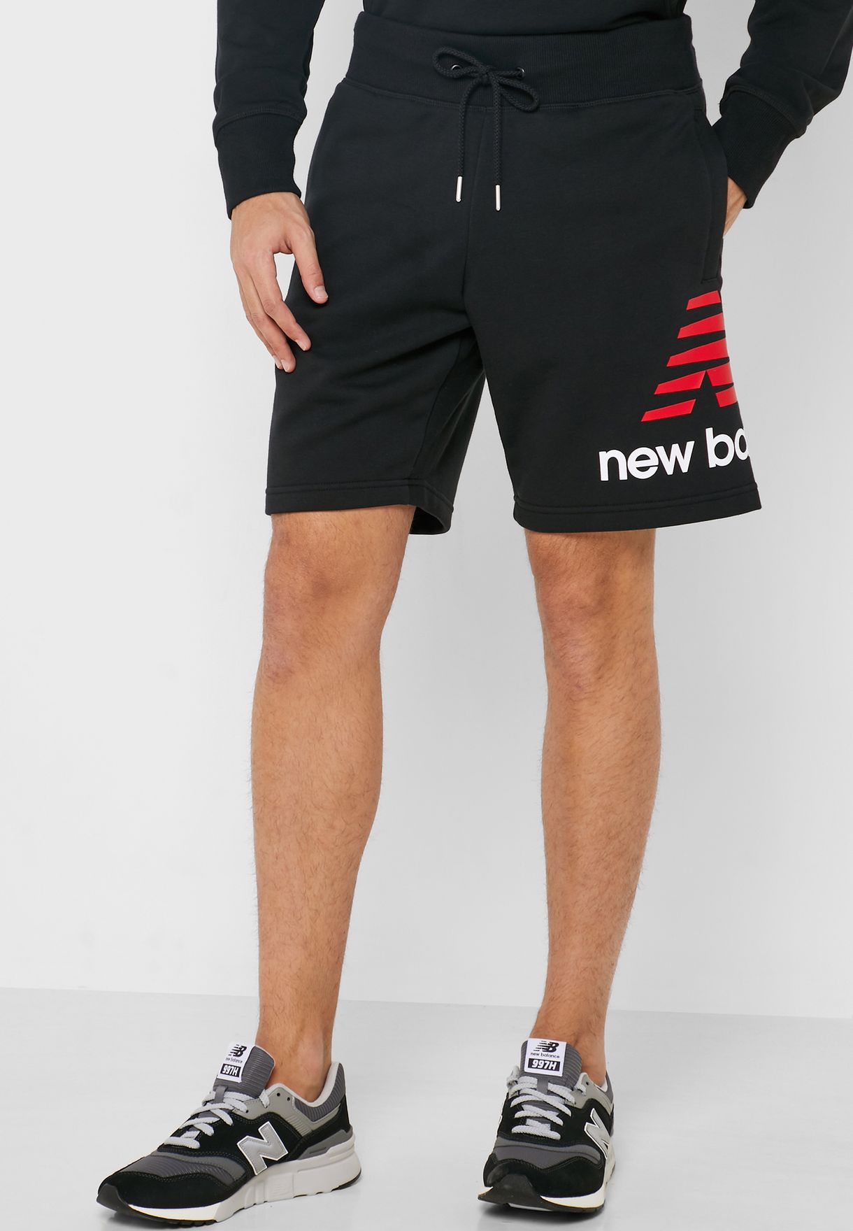 new balance black shorts
