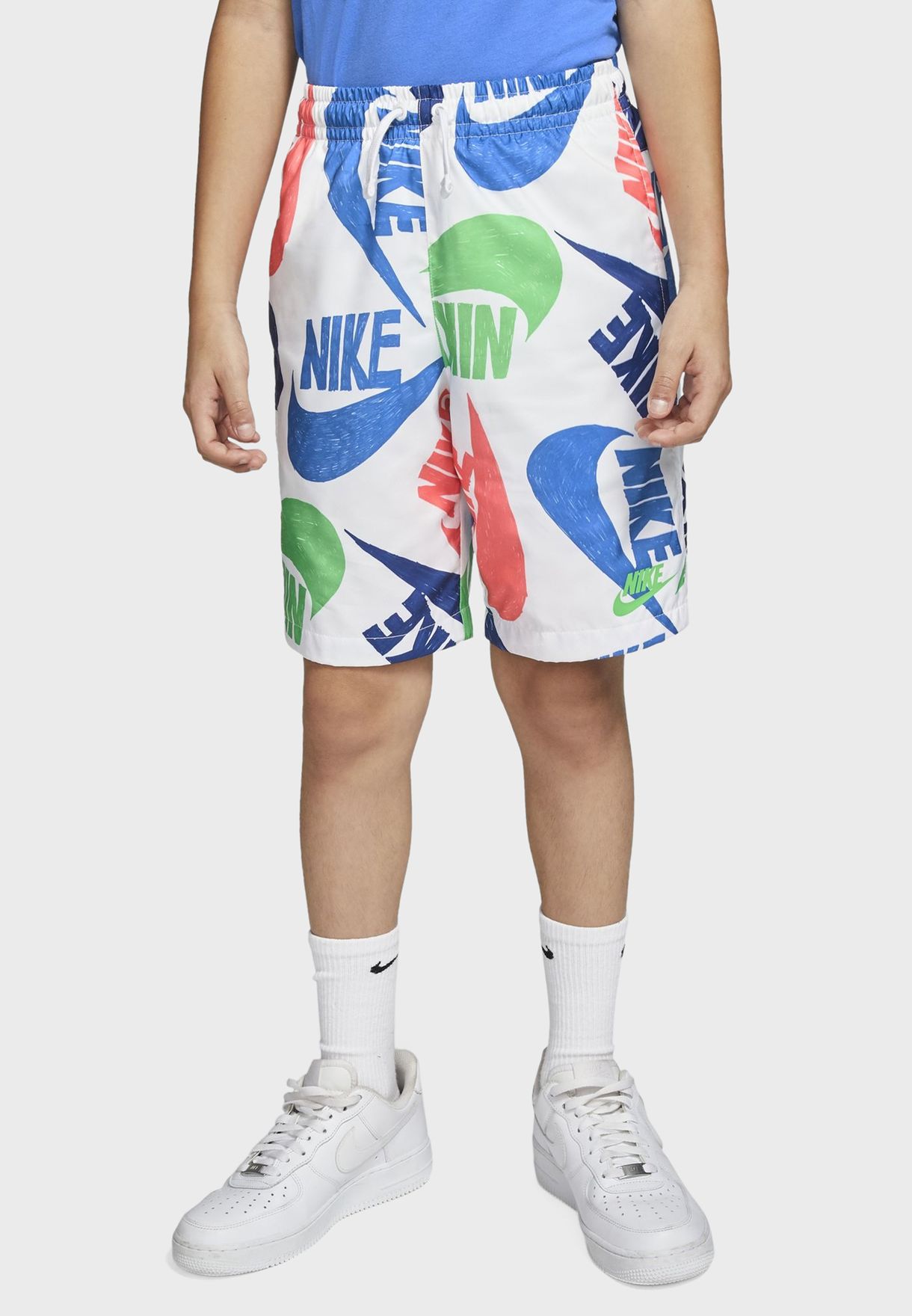 youth white nike shorts