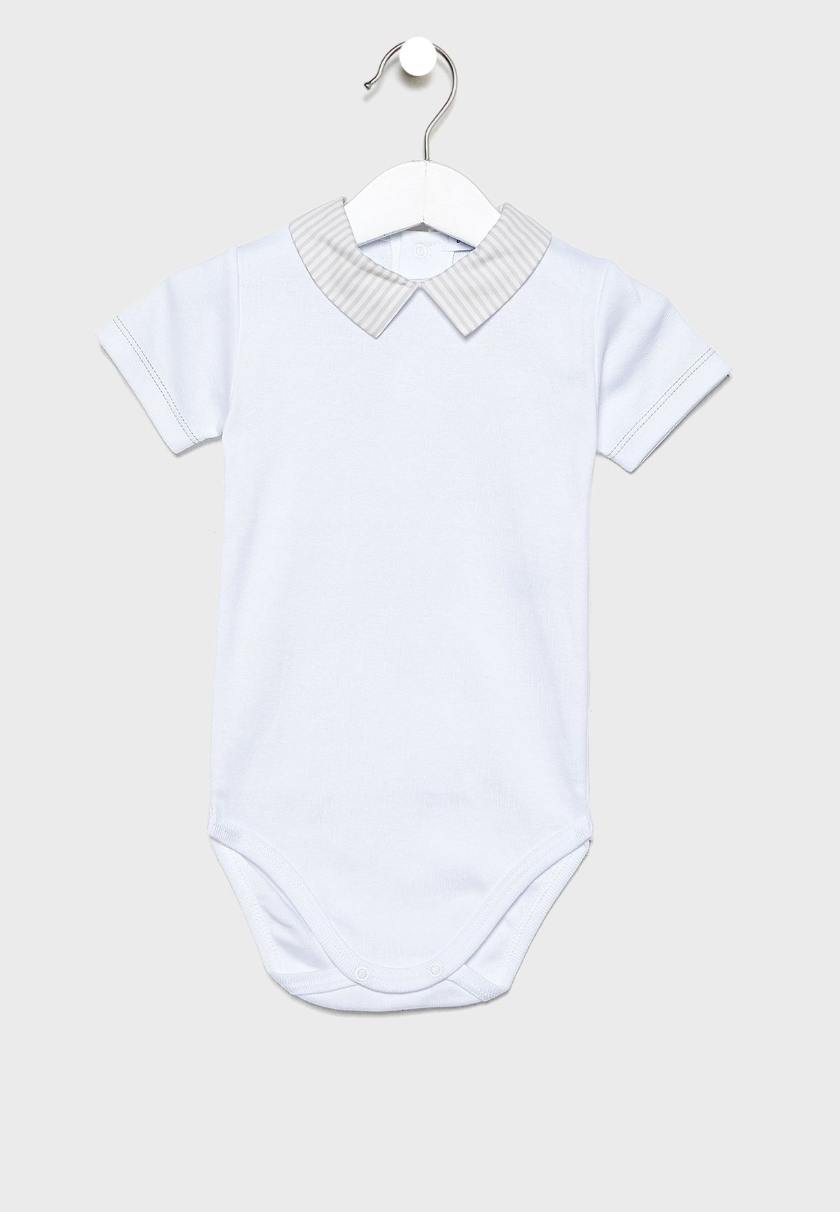 white peter pan collar bodysuit