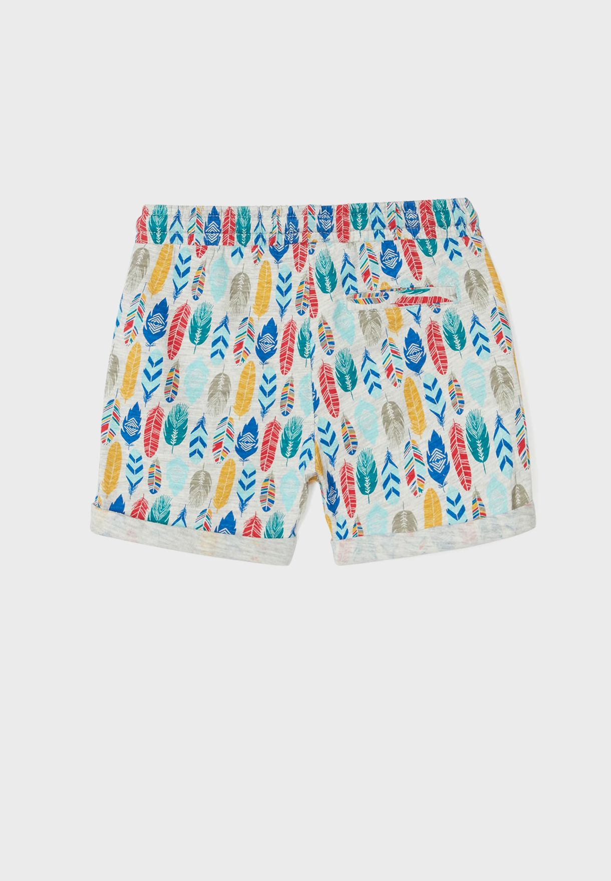 Infant Feathers Print Shorts