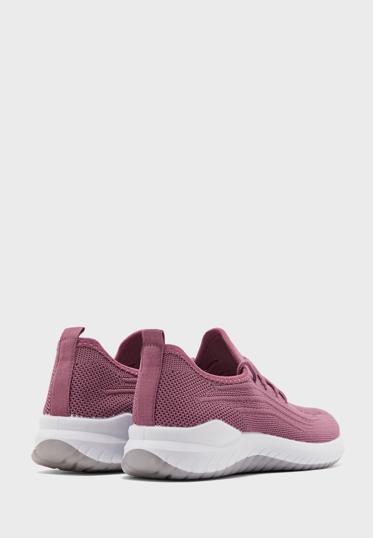 Knitted Lace Up Comfort Sneakers