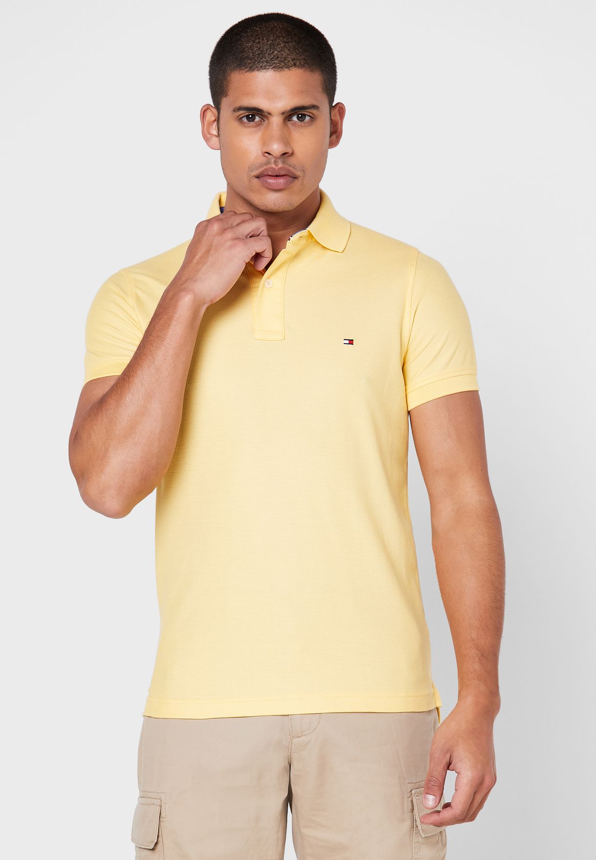 tommy hilfiger yellow polo