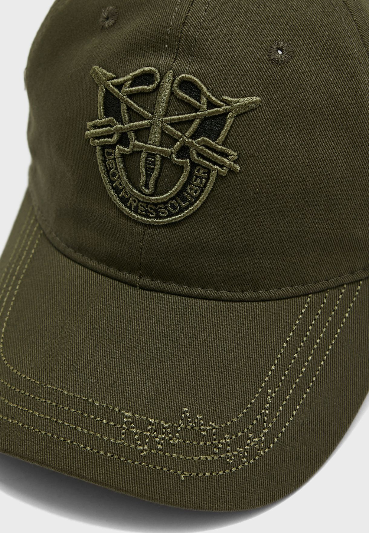 Embroidered Logo Curve Peak Cap